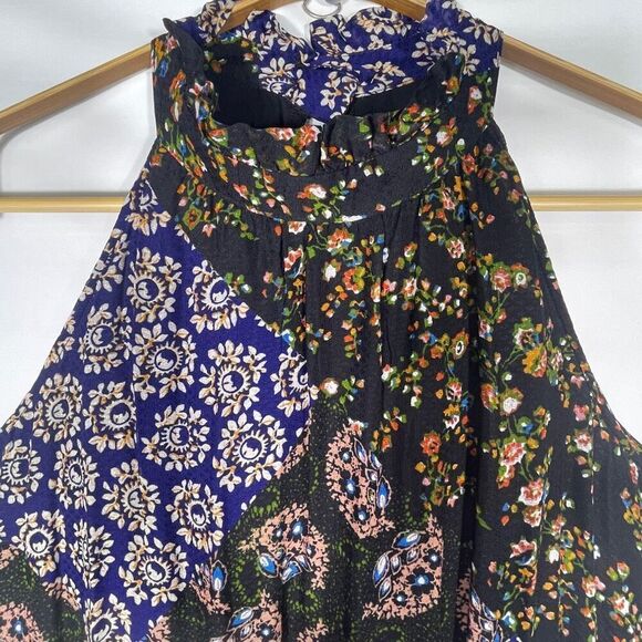 Maeve Anthropologie Multicolor Halter Paisley Patchwork Katrina Maxi Dress Large - Picture 4 of 10